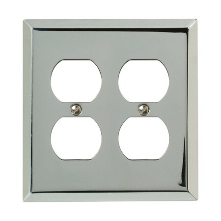 Amerelle Amerelle Century Polished Chrome 2 gang Stamped Steel Duplex Wall Plate 1 pk 161DD
